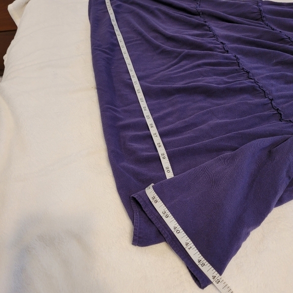 Navy Blue Midi Double Tiered Skirt with Pockets Size Small - Picture 11 of 15